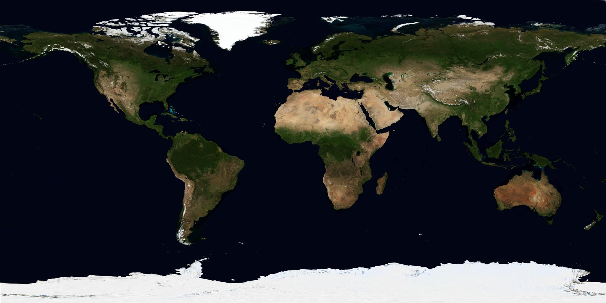NASA composite map of Earth